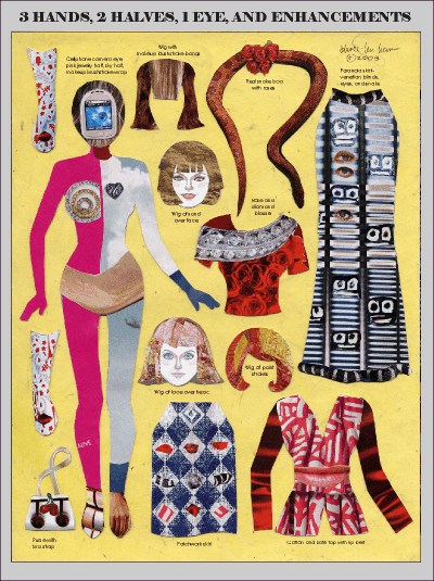 collage paper doll for Paper Doll Studio News