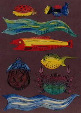 BUG, WAVE, FISH, TURTLE, CRAB